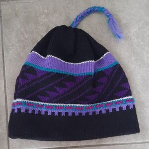 Handknit Stowe Woolens Winter Hat 100% Wool